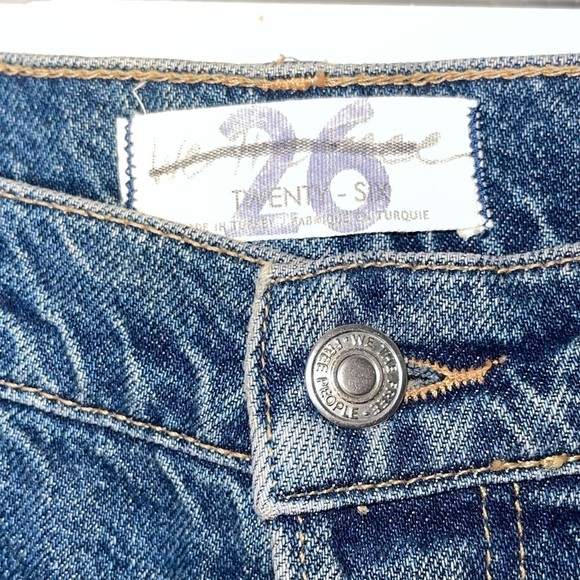 NEW FREE PEOPLE x REVOLVE Patchwork Straight Leg Boyfriend Jeans Size 26 - Picture 10 of 11